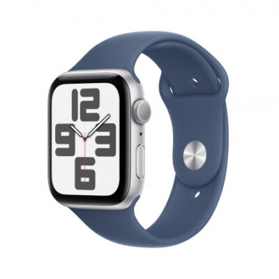 Apple Watch SE GPS 44mm Argento Cassa Alluminio con Denim Sport Band – M/L