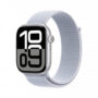 Apple Watch Series 10 GPS + Cellular 46mm Argento Cassa Alluminio con Cinturino Sport Loop Nuvola Blu