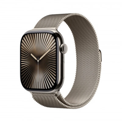 Apple Watch Series 10 GPS + Cellular 46mm Cassa Titanio Naturale con Natural Milanese Loop – M/L