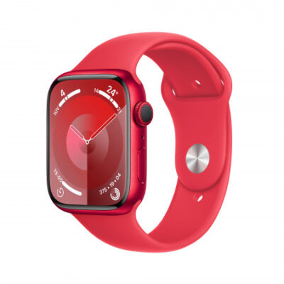Apple Watch Series 9 GPS 45mm Cassa in alluminio rosso – Cinturino sport rosso – S/M
