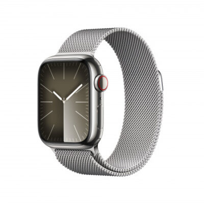 Apple Watch Series 9 GPS + Cellular 41mm Cassa in acciaio inossidabile silver – Silver milanese loop