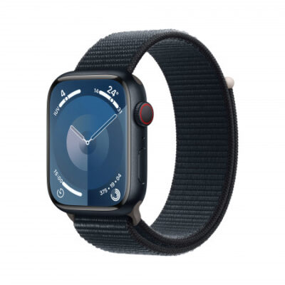 Apple Watch Series 9 GPS + Cellular 45mm Cassa in alluminio mezzanotte – mezzanotte sport loop