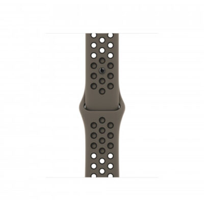 Cinturino Apple Watch 38/40/41mm – Grigio Oliva / Nero – Nike Sport Band