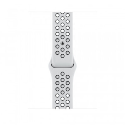 Apple Watch Band 42/44/45mm – Pure Platinum/Black – Nike Sport Band – S/M & M/L
