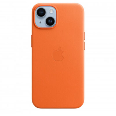 Custodia con Magsafe in Pelle per iPhone 14 – Arancione
