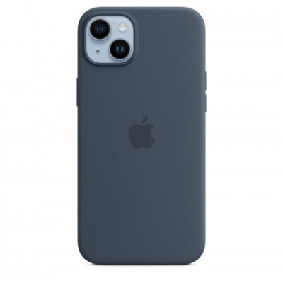 Custodia con Magsafe in Silicone per iPhone 14 Plus – Blu tempesta