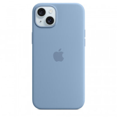 Custodia con Magsafe in Silicone per iPhone 15 Plus – Blu inverno