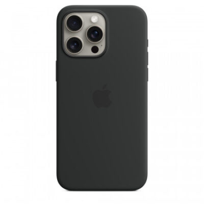 Custodia con Magsafe in Silicone per iPhone 15 Pro Max – Nero