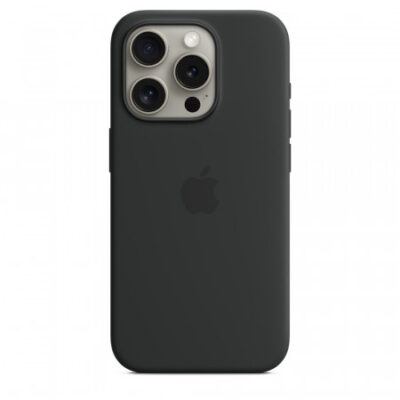 Custodia con Magsafe in Silicone per iPhone 15 Pro – Nero