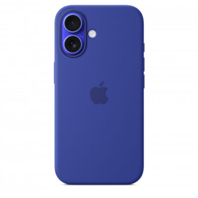 Custodia con Magsafe in Silicone per iPhone 16 – Blu Oltremare