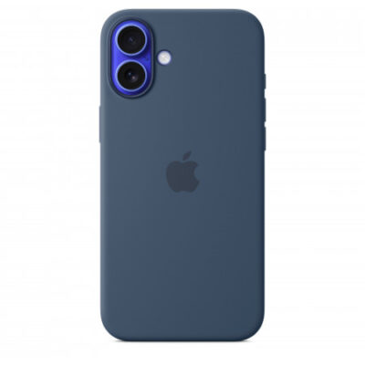 Custodia con Magsafe in Silicone per iPhone 16 Plus – Denim