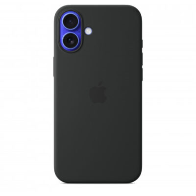 Custodia con Magsafe in Silicone per iPhone 16 Plus – Nero