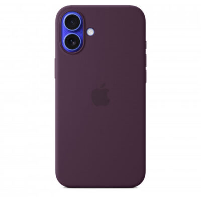 Custodia con Magsafe in Silicone per iPhone 16 Plus – Prugna
