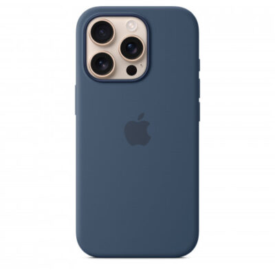 Custodia con Magsafe in Silicone per iPhone 16 Pro – Denim