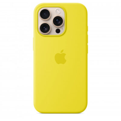Custodia con Magsafe in Silicone per iPhone 16 Pro – Giallo carambola