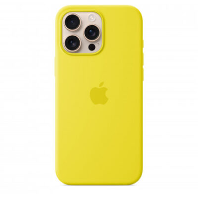 Custodia con Magsafe in Silicone per iPhone 16 Pro Max – Giallo carambola