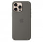 Custodia con Magsafe in Silicone per iPhone 16 Pro Max - Grigio Pietra