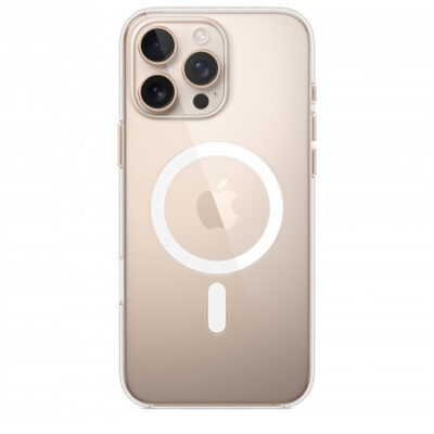 Custodia con Magsafe in Silicone per iPhone 16 Pro Max – Trasparente