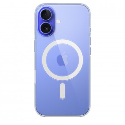 Custodia con Magsafe in Silicone per iPhone 16 – Trasparente