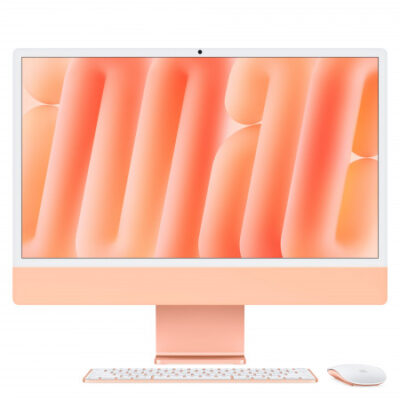 iMac arancione – RAM 16GB di memoria unificata – HD SSD 1TB – Senza Ethernet – Magic Mouse – Magic Keyboard – Italiano