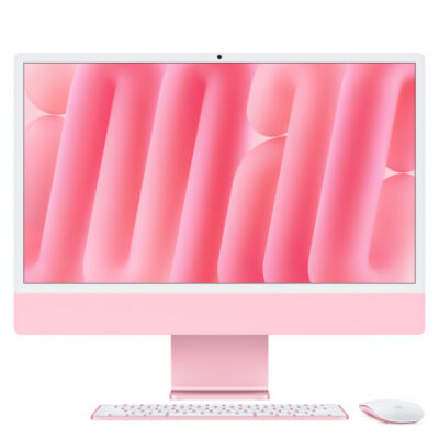 iMac rosa – Vetro standard – RAM 32GB di memoria unificata – HD SSD 1TB – Magic Mouse – Magic Keyboard con Touch ID e tastierino numerico – Italiano