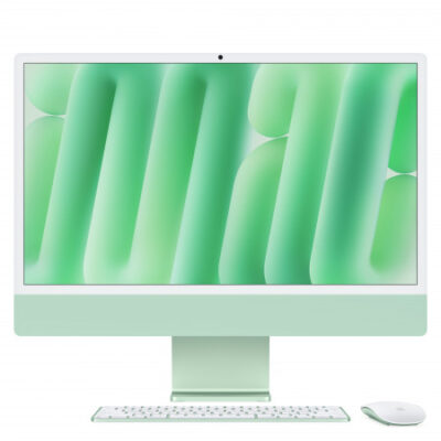 iMac verde – RAM 16GB di memoria unificata – HD SSD 256GB – Senza Ethernet – Magic Mouse – Magic Keyboard con Touch ID e tastierino numerico – Italiano