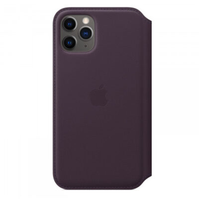 iPhone 11 Pro Leather Folio – Aubergine