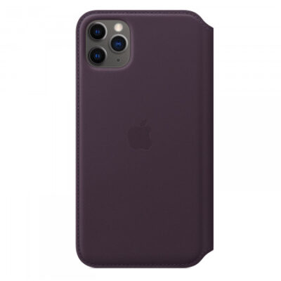 iPhone 11 Pro Max Leather Folio – Aubergine