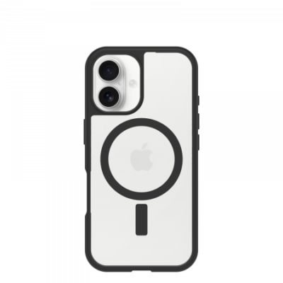 OtterBox React MagSafe Apple iPhone 16 Black Crystal – clear/black