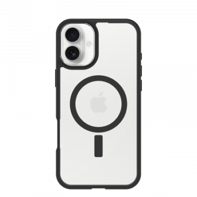 OtterBox React MagSafe Apple iPhone 16 Plus Black Crystal – clear/black