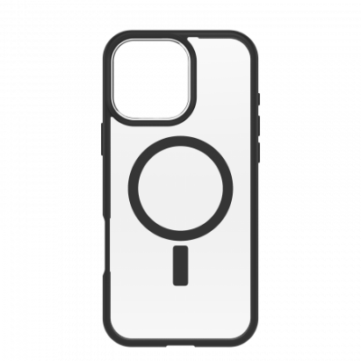OtterBox React MagSafe Apple iPhone 16 Pro Max Black Crystal – clear/black