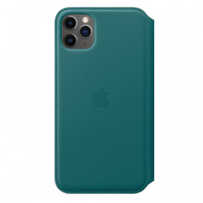 Apple iPhone 11 Pro Max Leather Folio – Peacock