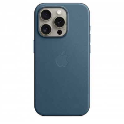Custodia con Magsafe in Tessuto Fine Woven per iPhone 15 Pro – Blu Pacifico