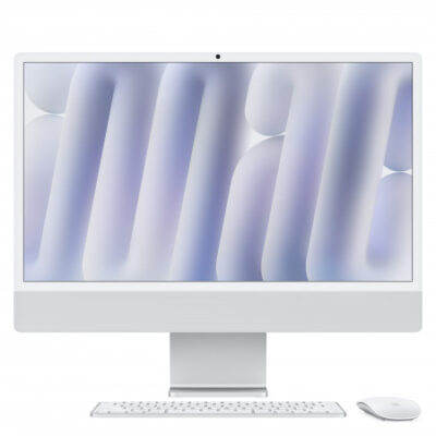 iMac argento – RAM 24GB di memoria unificata – HD SSD 512GB – Gigabit Ethernet – Magic Mouse – Magic Keyboard con Touch ID e tastierino numerico – Italiano