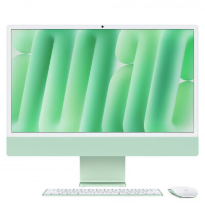 iMac verde – Vetro con nanotexture – RAM 24GB di memoria unificata – HD SSD 256GB – Magic Mouse – Magic Keyboard con Touch ID e tastierino numerico – Italiano