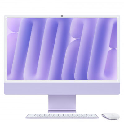 iMac viola – Vetro standard – RAM 24GB di memoria unificata – HD SSD 2TB – Magic Trackpad – Magic Keyboard con Touch ID – Italiano