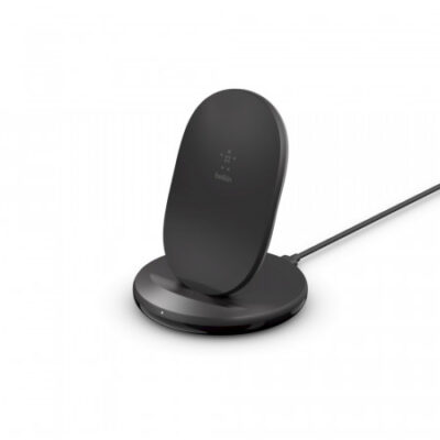 SUPPORTO DI RICARICA WIRELESS 15W CON ALIMENTATORE – NERO