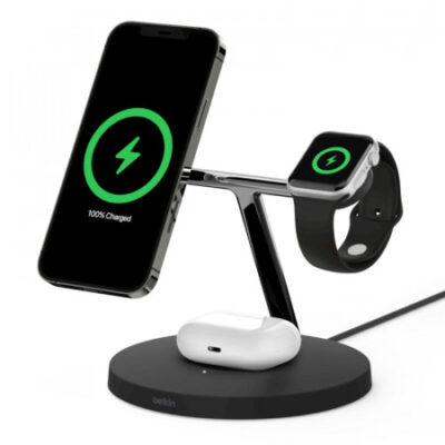 SUPPORTO DI RICARICA WIRELESS MAGSAFE 3 IN 1 – NERO