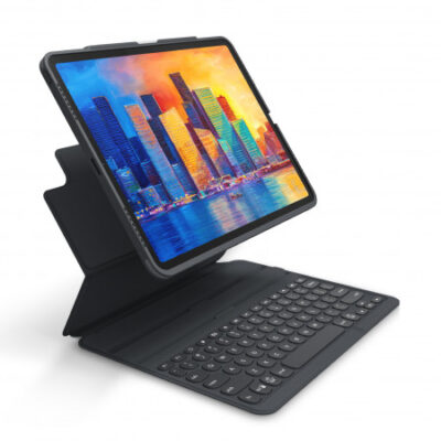 Zagg – Pro Keys Custodia con tast. per iPad Air 13″/ Pro 12.9″ -BK/GY- Italiano