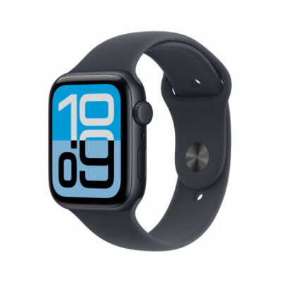 Apple Watch SE 3 GPS + Cellular 44mm, Cassa in Alluminio Mezzanotte con cinturino Sport Mezzanotte – M/L